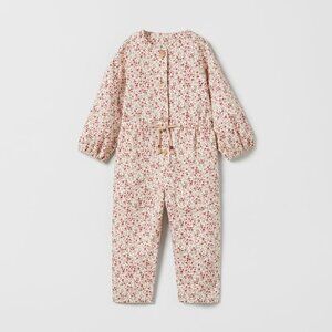 Zara Floral Print Jumpsuit 3-4Y